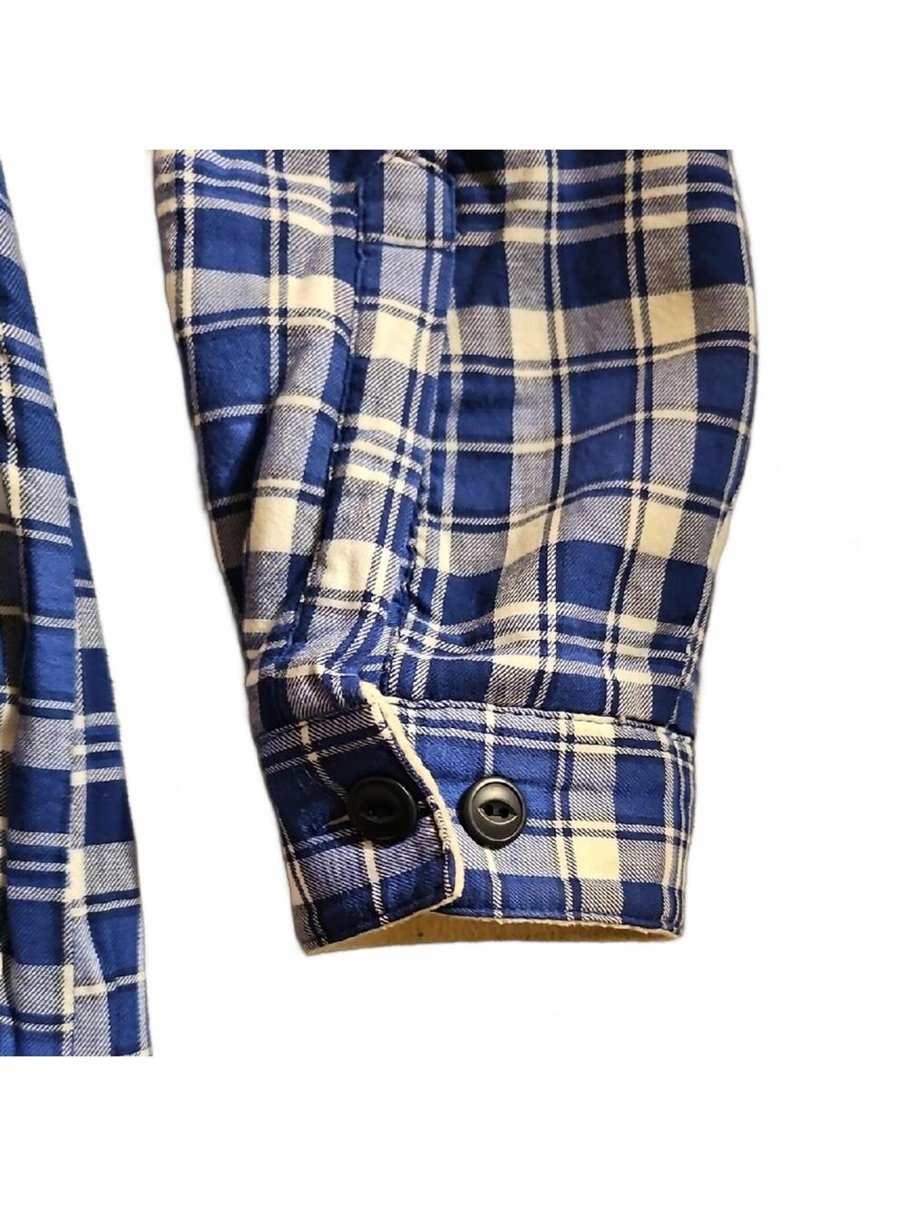 L.L.Bean Women's Medium Blue Plaid Button-Up Shirt Jacket - Picture 8 of 8